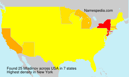 Surname Mladinov in USA Surname Mladinov in USA