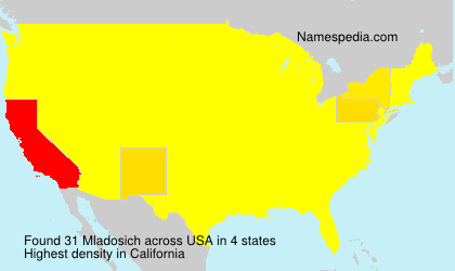 Surname Mladosich in USA