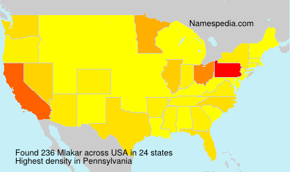 Surname Mlakar in USA