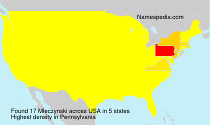Surname Mleczynski in USA
