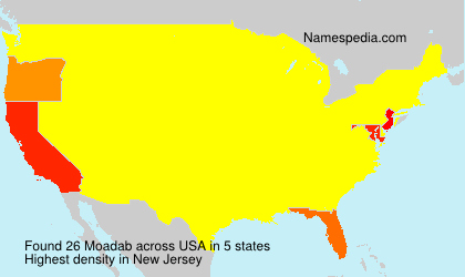 Surname Moadab in USA Surname Moadab in USA