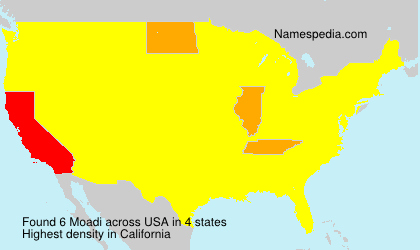 Surname Moadi in USA Surname Moadi in USA