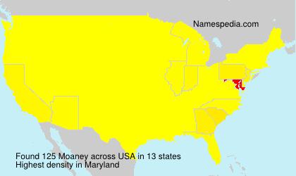 Surname Moaney in USA Surname Moaney in USA
