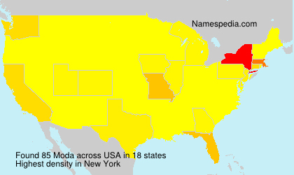 Surname Moda in USA Surname Moda in USA
