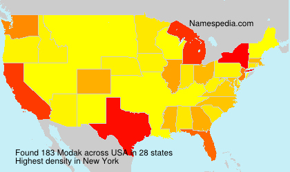 Surname Modak in USA Surname Modak in USA