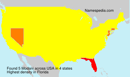 Surname Modani in USA Surname Modani in USA
