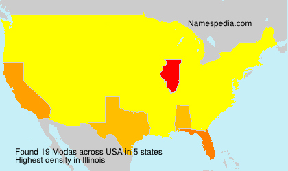 Surname Modas in USA Surname Modas in USA