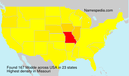 Surname Modde in USA Surname Modde in USA