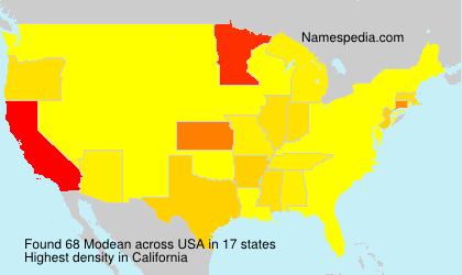 Surname Modean in USA Surname Modean in USA