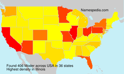 Surname Moder in USA Surname Moder in USA