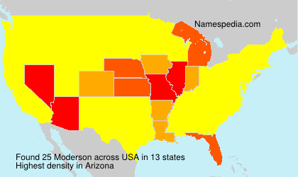 Surname Moderson in USA Surname Moderson in USA