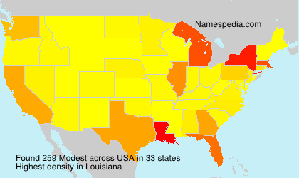 Surname Modest in USA Surname Modest in USA