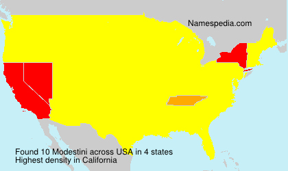 Surname Modestini in USA Surname Modestini in USA
