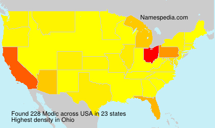 Surname Modic in USA Surname Modic in USA