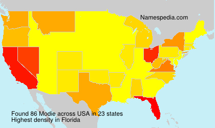 Surname Modie in USA Surname Modie in USA