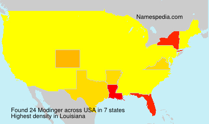 Surname Modinger in USA Surname Modinger in USA