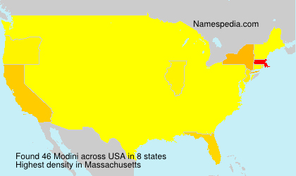Surname Modini in USA Surname Modini in USA