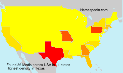Surname Modis in USA Surname Modis in USA