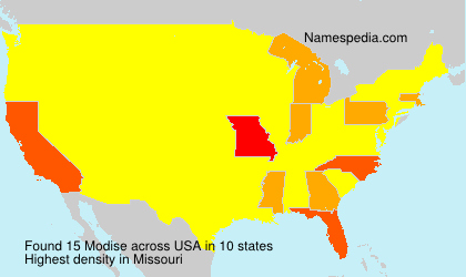 Surname Modise in USA Surname Modise in USA