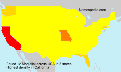 Surname Modjallal in USA Surname Modjallal in USA