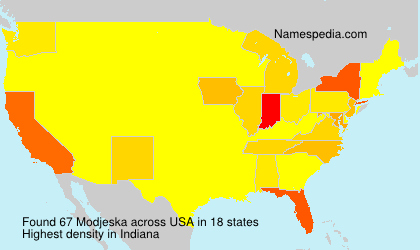 Surname Modjeska in USA Surname Modjeska in USA