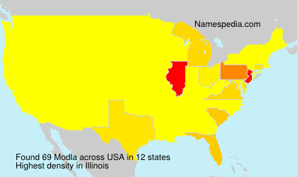 Surname Modla in USA Surname Modla in USA
