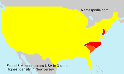 Surname Modoor in USA Surname Modoor in USA