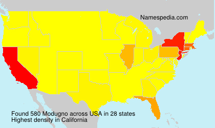 Surname Modugno in USA Surname Modugno in USA