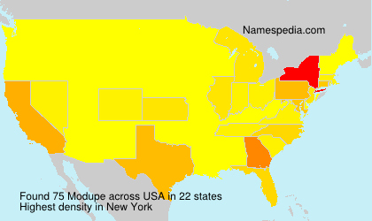 Surname Modupe in USA Surname Modupe in USA
