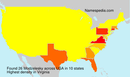 Surname Modzelesky in USA Surname Modzelesky in USA