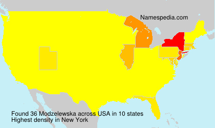 Surname Modzelewska in USA Surname Modzelewska in USA