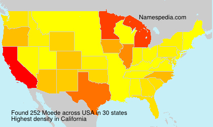Surname Moede in USA Surname Moede in USA