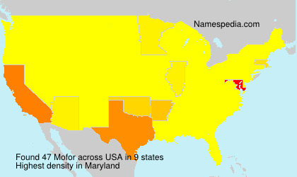 Surname Mofor in USA Surname Mofor in USA