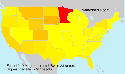 Surname Mogen in USA Surname Mogen in USA