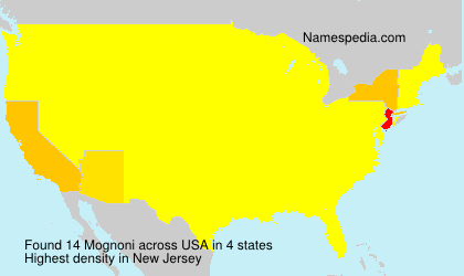 Surname Mognoni in USA Surname Mognoni in USA