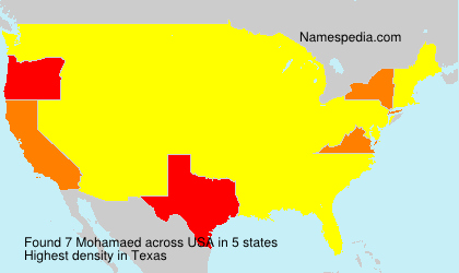 Surname Mohamaed in USA Surname Mohamaed in USA