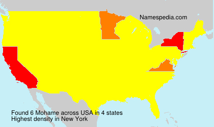 Surname Mohame in USA Surname Mohame in USA