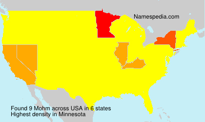 Surname Mohm in USA Surname Mohm in USA