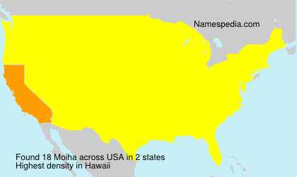 Surname Moiha in USA Surname Moiha in USA