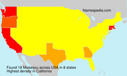 Surname Moisescu in USA Surname Moisescu in USA