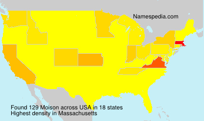 Surname Moison in USA Surname Moison in USA