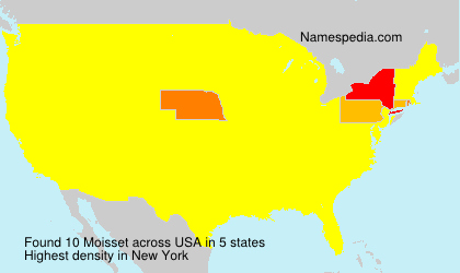 Surname Moisset in USA Surname Moisset in USA
