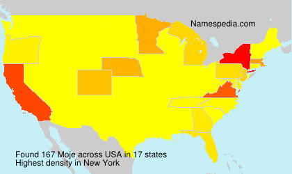 Surname Moje in USA Surname Moje in USA