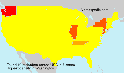 Surname Mokadam in USA Surname Mokadam in USA