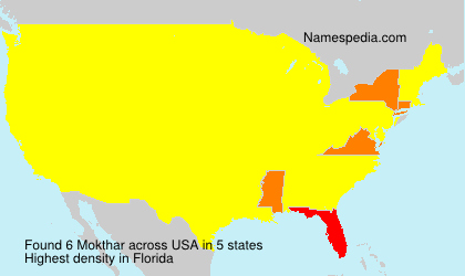 Surname Mokthar in USA