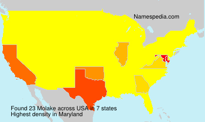 Surname Molake in USA Surname Molake in USA