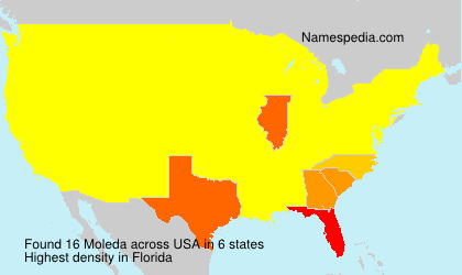 Surname Moleda in USA Surname Moleda in USA