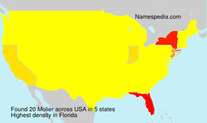 Surname Molier in USA Surname Molier in USA