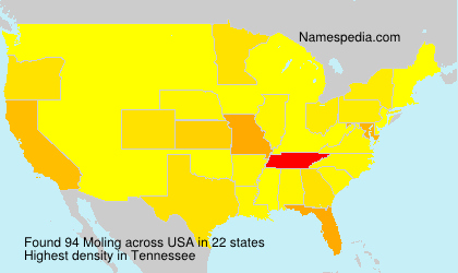 Surname Moling in USA Surname Moling in USA
