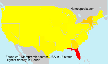 Surname Mompremier in USA Surname Mompremier in USA